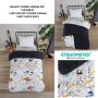 ETE HOMETEX TEK KİŞİLİK LÜX WELSOFT YORGAN ASTRONOT ANTRASİT 155X215CM 8696474231858
